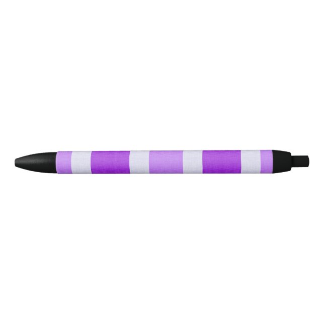 Purple and White Stripes Pen (Front)