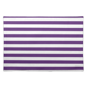 Purple and White Stripes Placemat