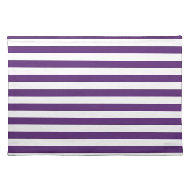 Purple and White Stripes Placemat (Front)