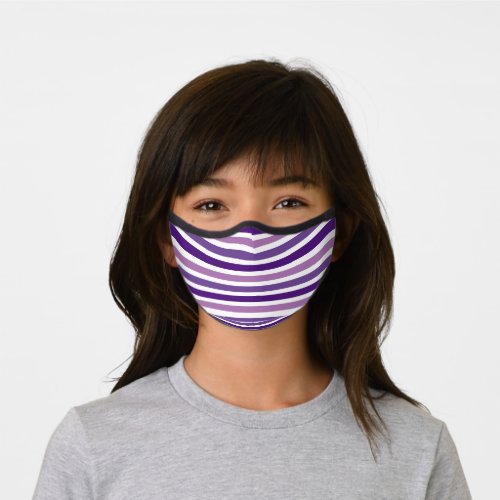 Purple and White Stripes Premium Face Mask