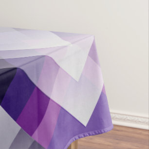 Purple and white tablecloth