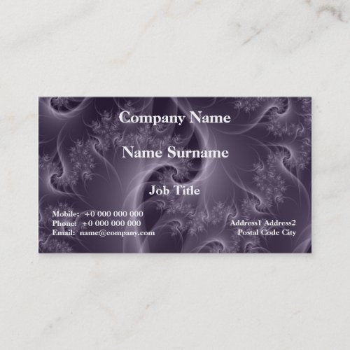 Purple and White Twist Classic Business Card