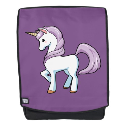 Purple And White Unicorn Backpack