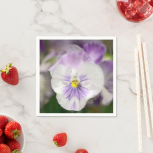 Purple and White Violas by Shirley Taylor Paper Napkins