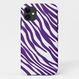 Purple and White Zebra Stripe iPhone 5 Case
