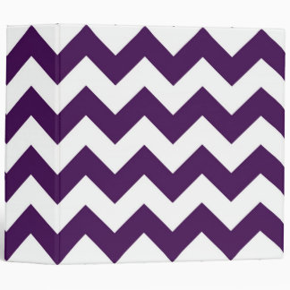 Purple and White Zigzag Binder