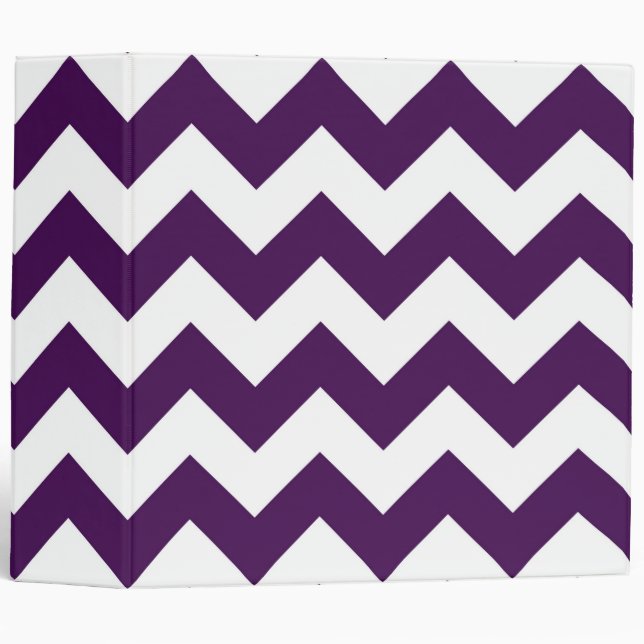 Purple and White Zigzag Binder (Front/Spine)