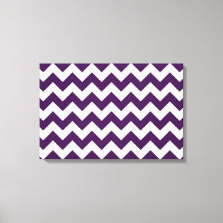 Purple and White Zigzag Canvas Print