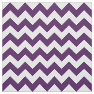 Purple and White Zigzag Geometric Fabric