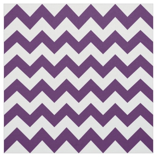 Purple and White Zigzag Geometric Fabric