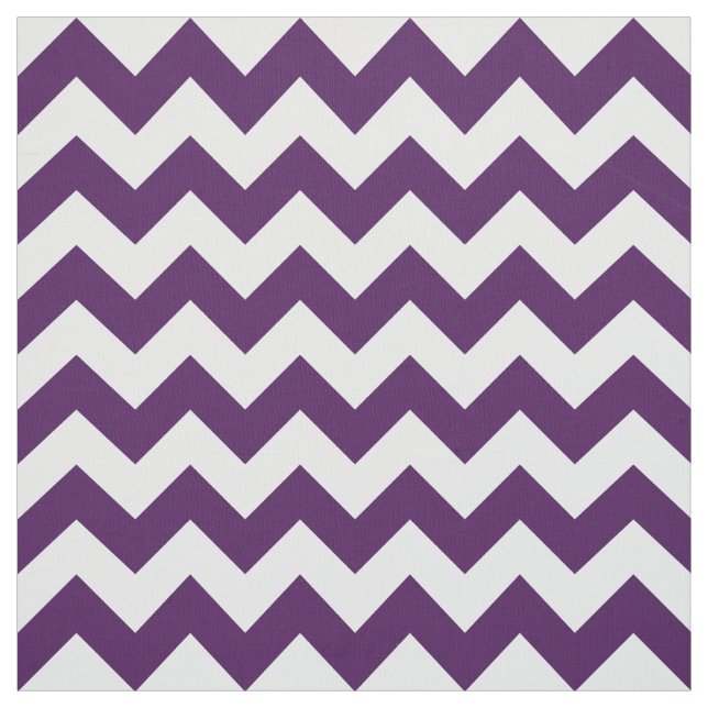 Purple and White Zigzag Geometric Fabric (Swatch)