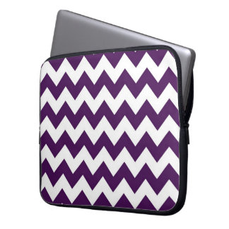 Purple and White Zigzag Laptop Sleeve
