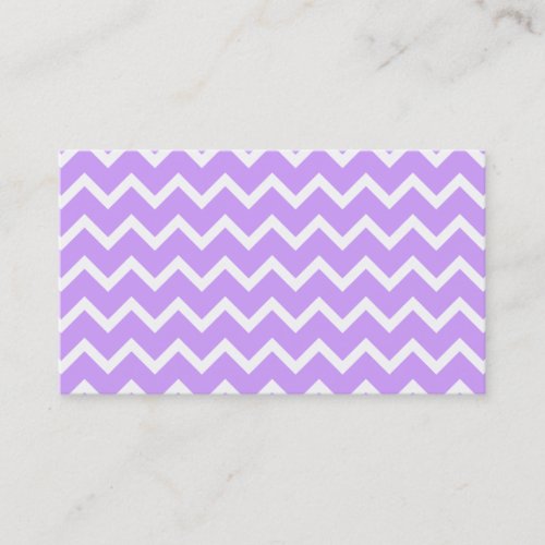 Purple and White Zigzag Stripes. Business Card Template