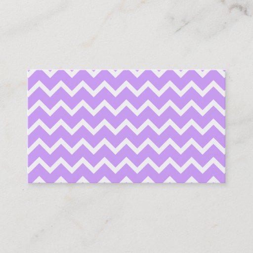 Customizable Purple and White Zigzag Stripes. Business Card Template