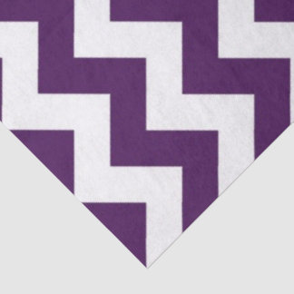 Purple and White Zigzag Tissue Paper
