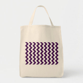 Purple and White Zigzag Tote Bag