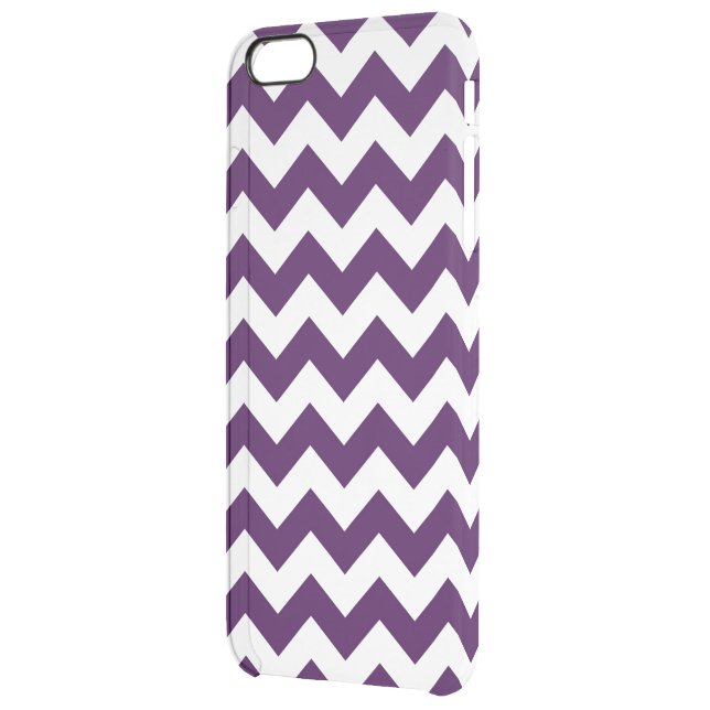 Purple and White Zigzag Uncommon iPhone Case (Back Left)