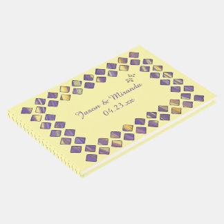 Purple and Yellow Butterflies Wedding Guestbooks