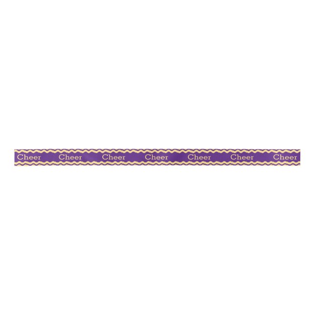 Purple and Yellow Cheer Ribbon (Front)