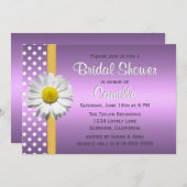 Purple and Yellow Daisy Bridal Shower Invitation (Front/Back)