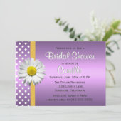 Purple and Yellow Daisy Bridal Shower Invitation (Standing Front)