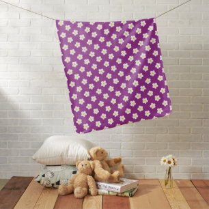Purple And Yellow Daisy flower Baby Blanket