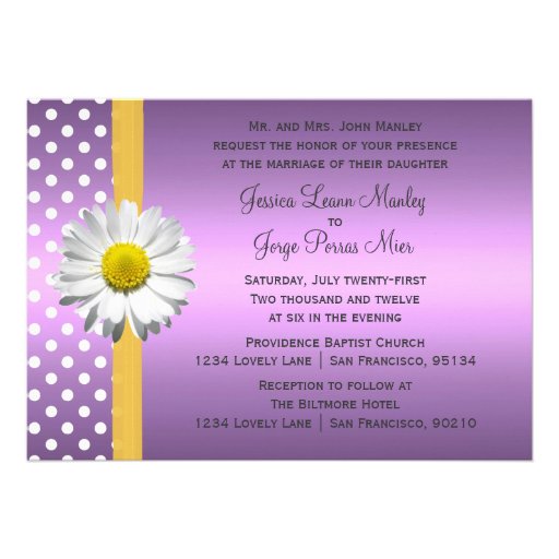 Purple And Yellow Wedding Invitations 10