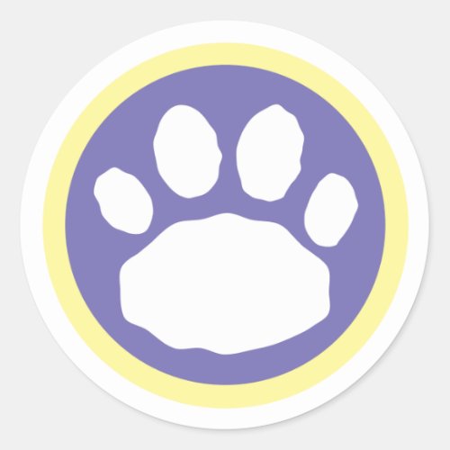 Purple and Yellow Easter Classic Round Sticker