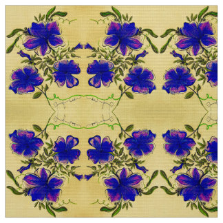 Purple and Yellow Floral Fabric