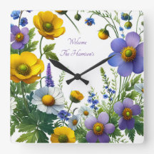 Purple and yellow flower customize text