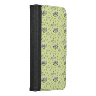 purple and yellow flowers pattern iPhone 8/7 wallet case