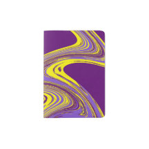 Purple and Yellow Fluid Painting