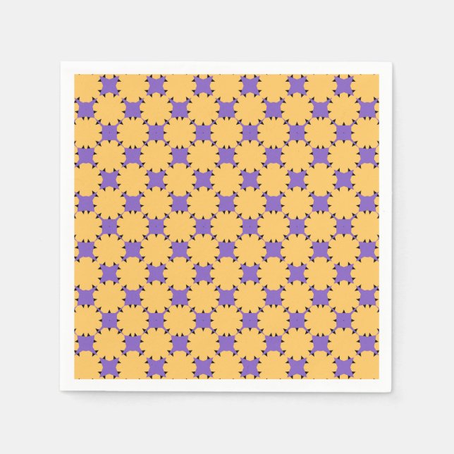 Purple and Yellow Geo Napkins (Front)