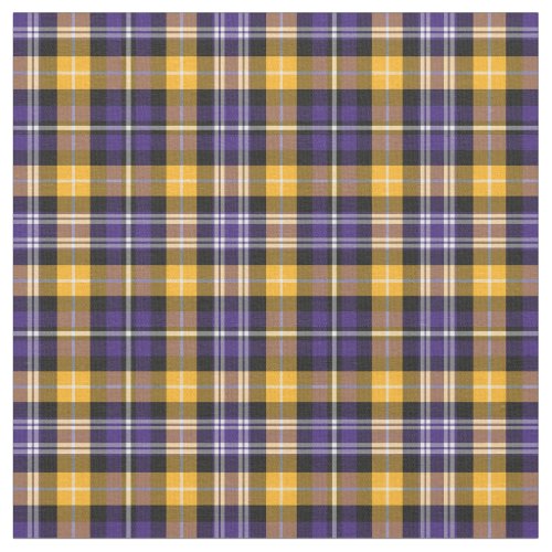 Purple and Yellow Gold Sporty Plaid Fabric