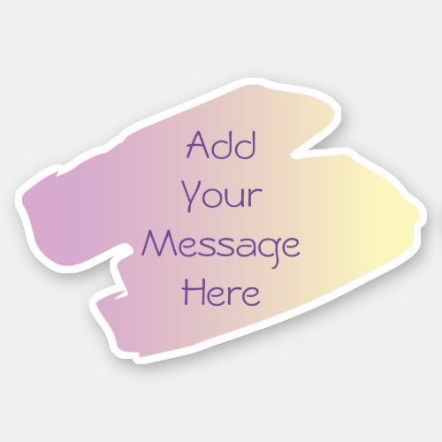 Purple and Yellow Gradient Paint Colors Sticker