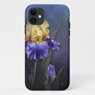 Purple and Yellow Iris Custom iPhone 5S Case