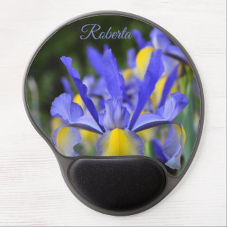 Purple and Yellow Iris *Personalize* Gel Mouse Pad