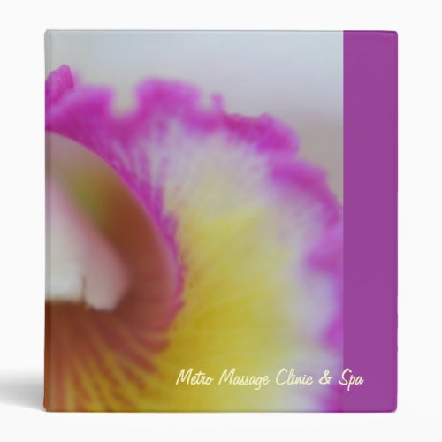 Purple and Yellow Orchid Binder