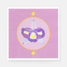 Purple and Yellow Orchid Paper