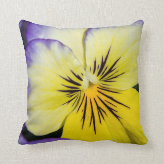 Purple and Yellow Pansy Throw Pillow