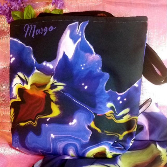 Purple and Yellow Passion Tote Bag (Purple and Yellow Passion Tote Bag With Matching Scarf)