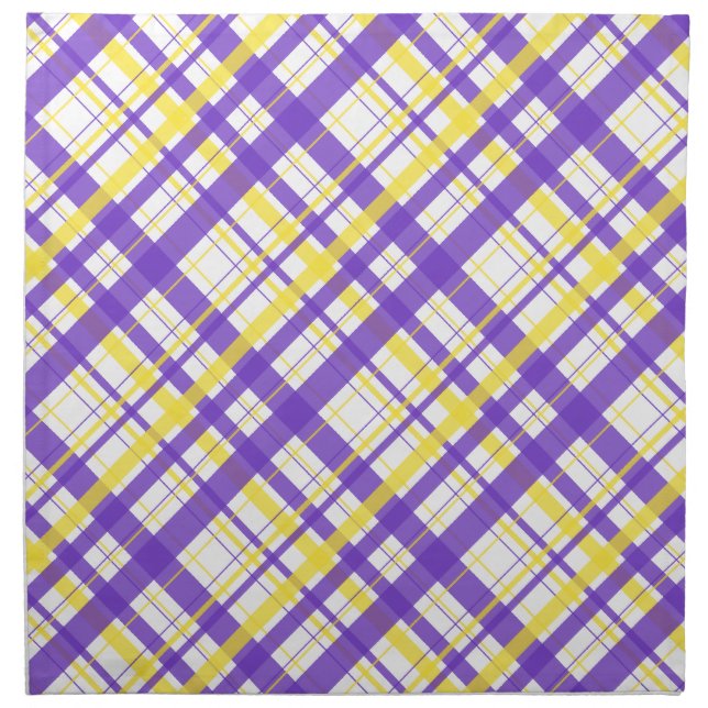 Purple and Yellow Plaid Napkin (Front)