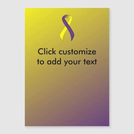 Purple and Yellow Ribbon Support Awareness (Front)