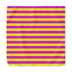 Purple and Yellow Stripes Design Bandana