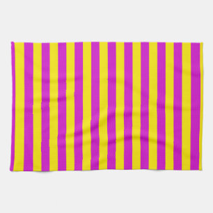 Purple and Yellow Stripes Design Kitchen Towel