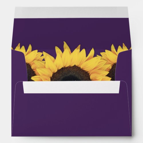 Purple and Yellow Sunflower Envelope