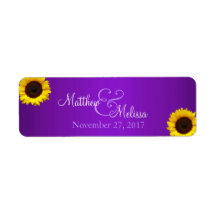 Purple and Yellow Sunflower Stamp