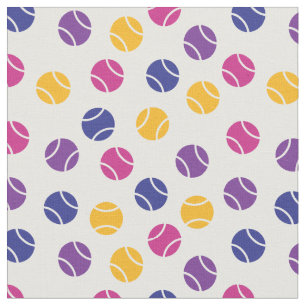 Purple and yellow tennis balls custom tile  fabric