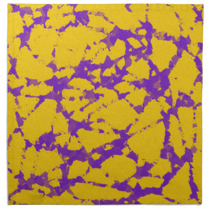 Purple and Yellow Tie Dye Cloth Napkin