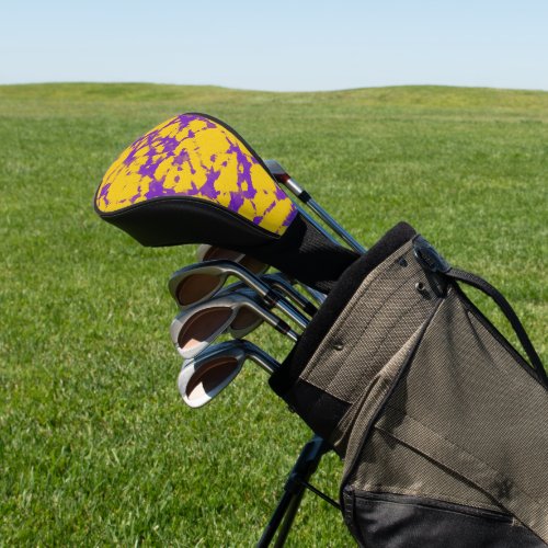 Purple and Yellow Tie Dye Golf Head Cover